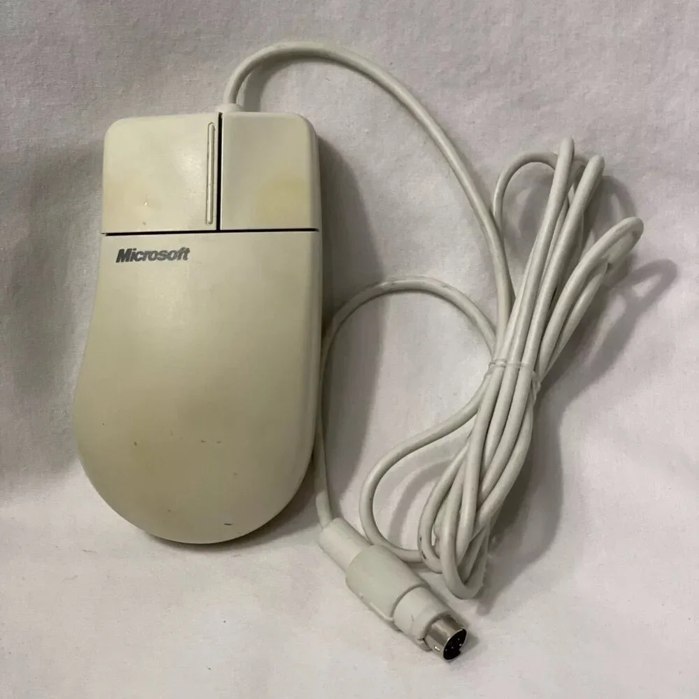 Mouse Port Compatible Mouse 2.1 a Microsoft 90516 2-Button PS/2 Vintage